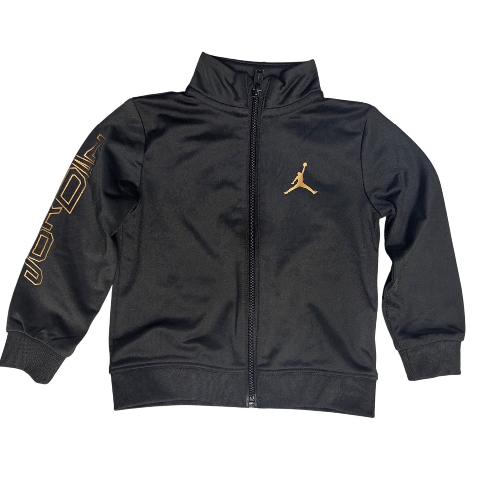 Jordan Kids Black Gold Jumpman Full Zip Track Jacket Toddler Size 24M